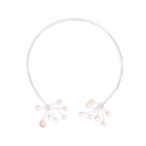 Freshwater Pearl Twisted Hasli Necklace (Project Handmade)