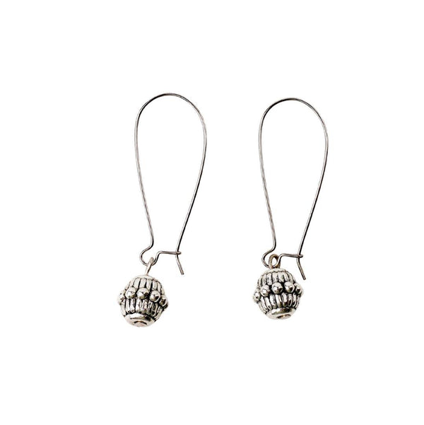 Fashion earrings in front view featuring a stylish design and elegant jewelry finish