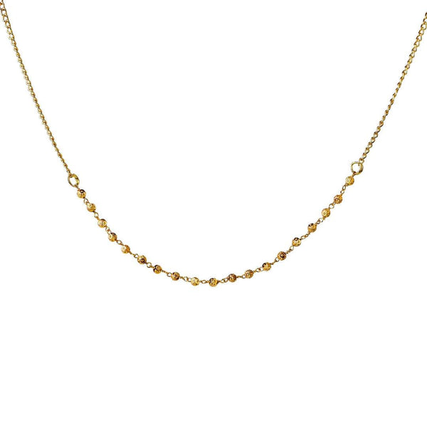 22K gold-plated fashion chain front view featuring an elegant chain design and premium 22K gold-plated finish