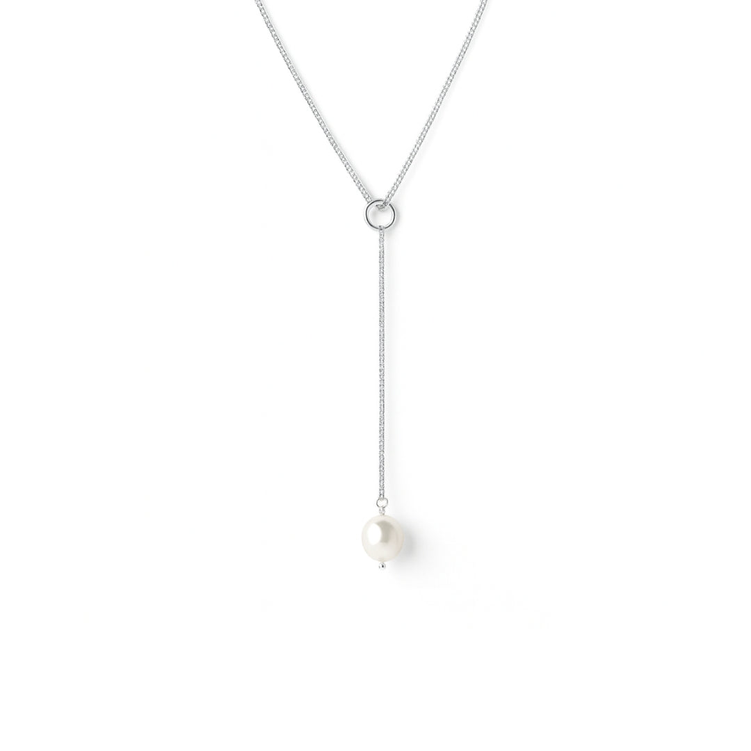 Silver Flexible 'Y' Necklace