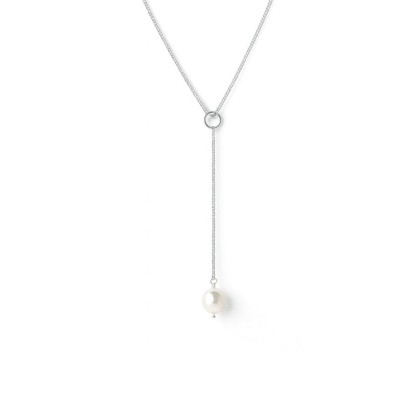 Silver Flexible 'Y' Necklace