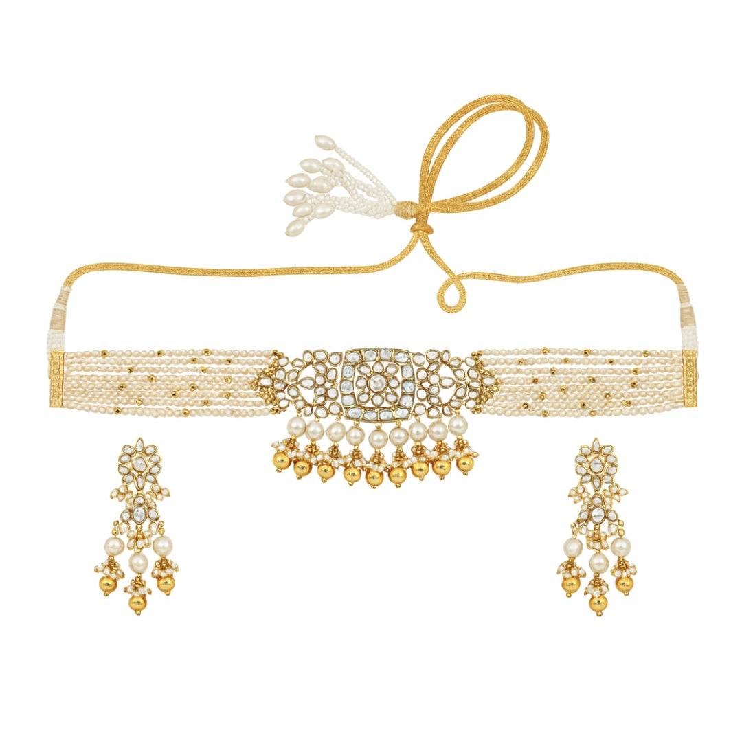 22K Gold Plated Fashion Set front view featuring an elegant coordinated design and premium 22K gold-plated finish