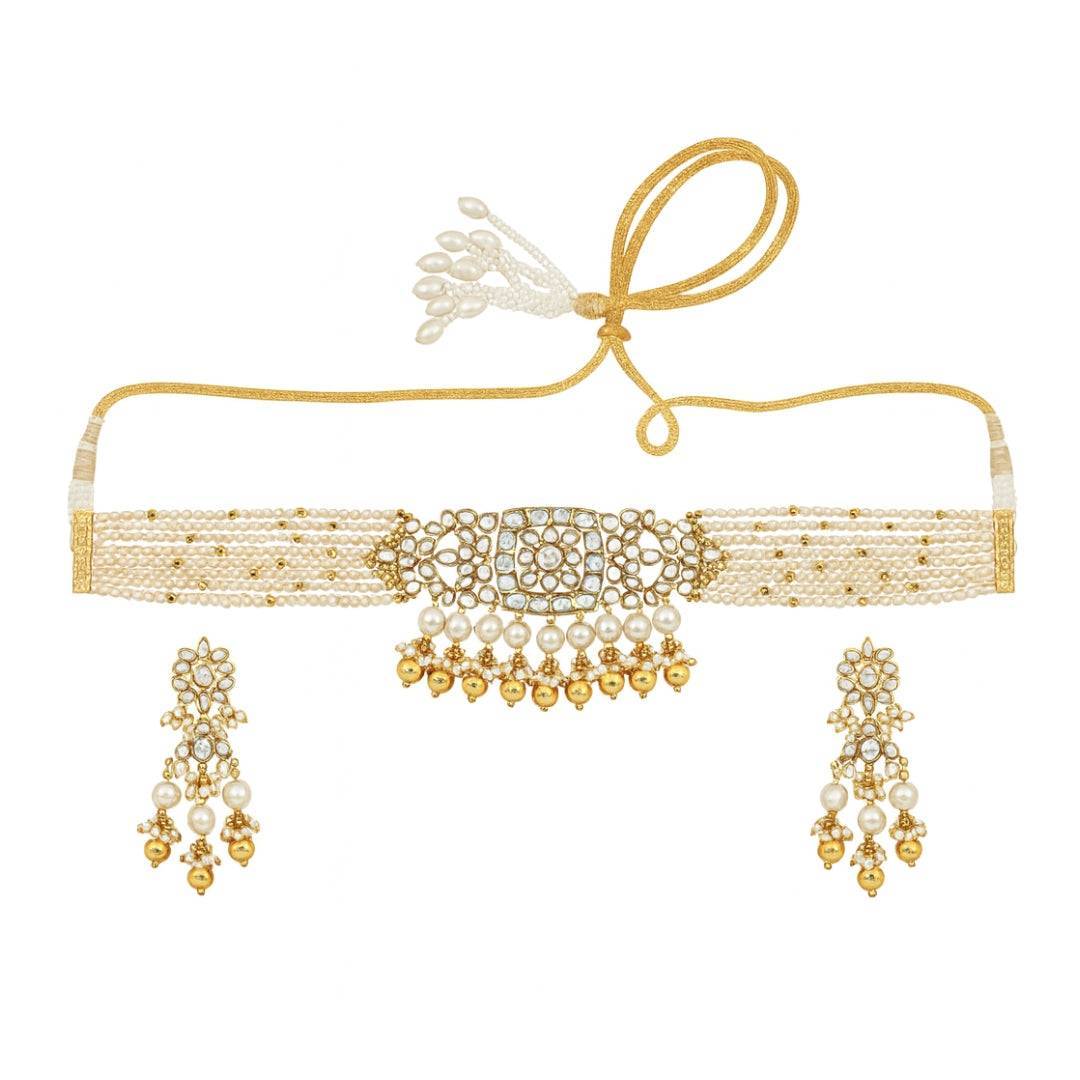 22K Gold Plated Fashion Set front view featuring an elegant coordinated design and premium 22K gold-plated finish
