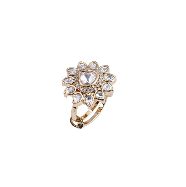 22K Gold-Plated Fashion Earring front view featuring an elegant design and premium 22K gold-plated finish