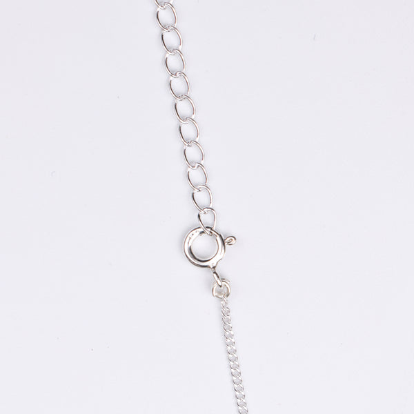 Silver Raised Trishul Pendant Necklace