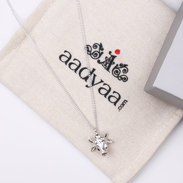 Silver Nandi Pendant Necklace