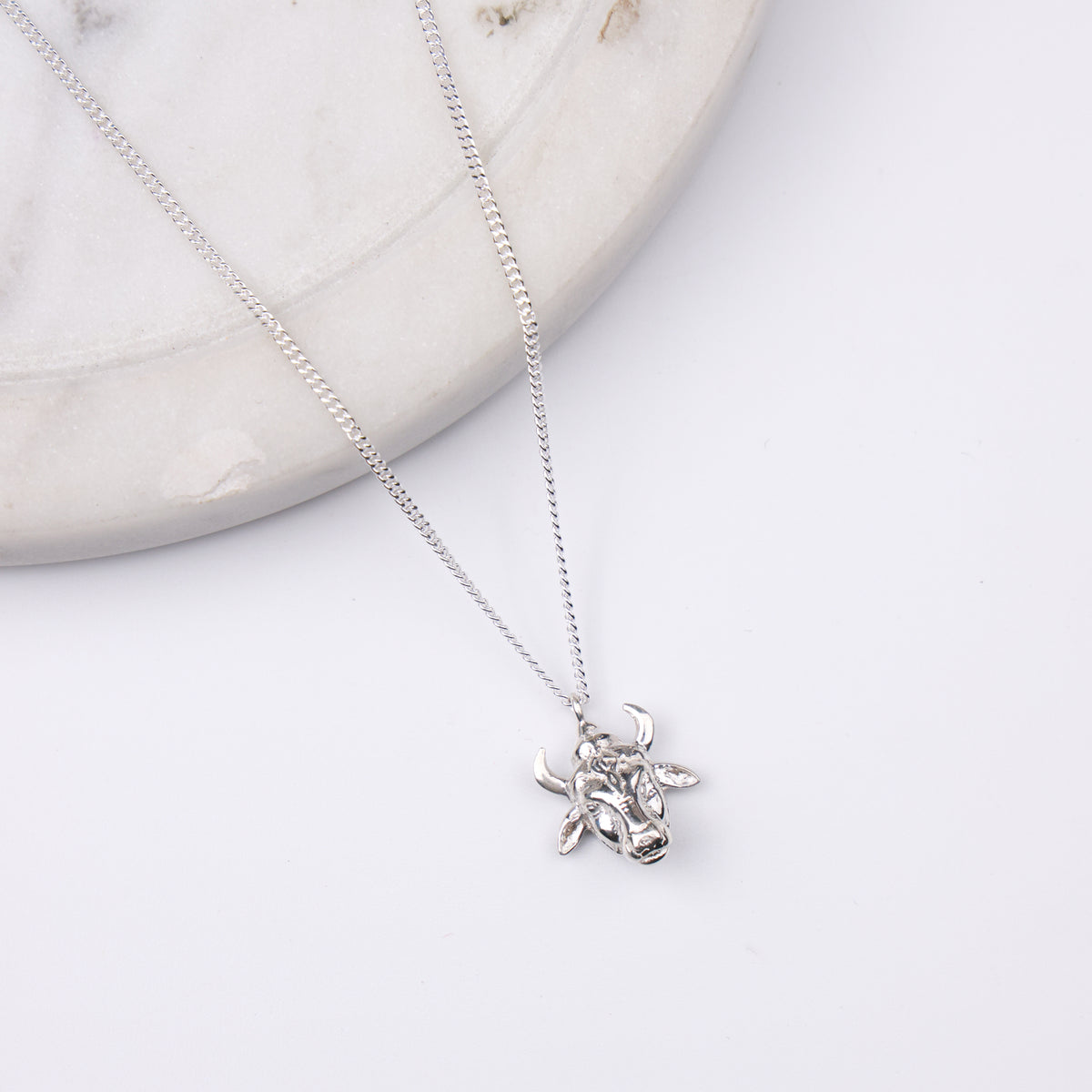 Silver Nandi Pendant Necklace