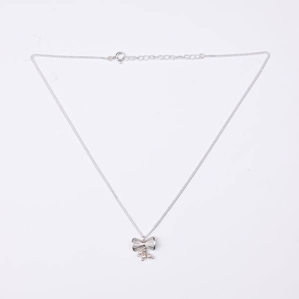 Silver Damru Pendant Necklace