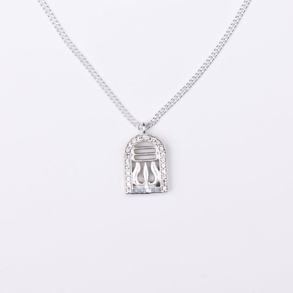 Silver Shivling Pendant Necklace