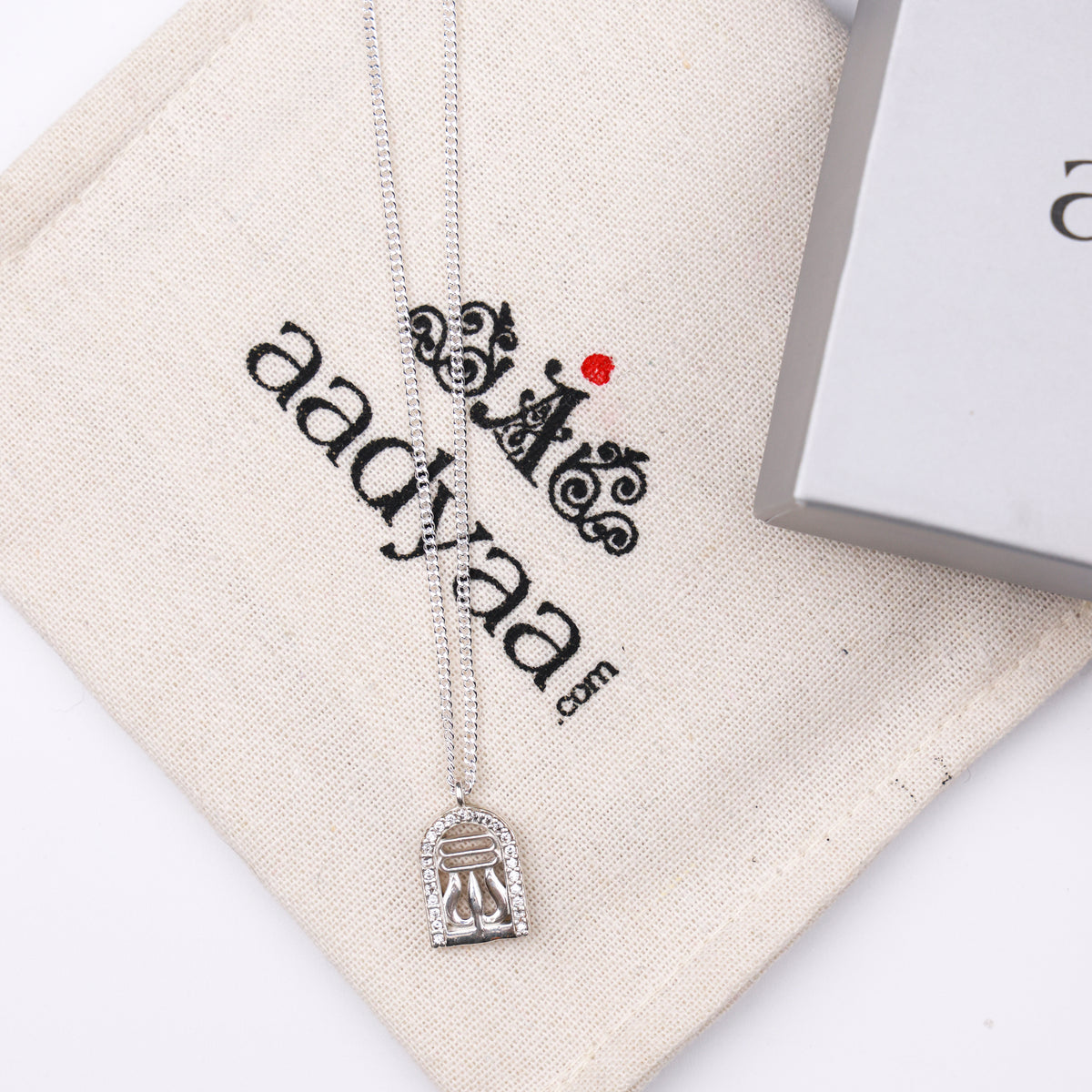 Silver Shivling Pendant Necklace