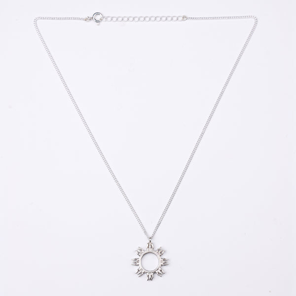 Silver Trishul Pendant Necklace