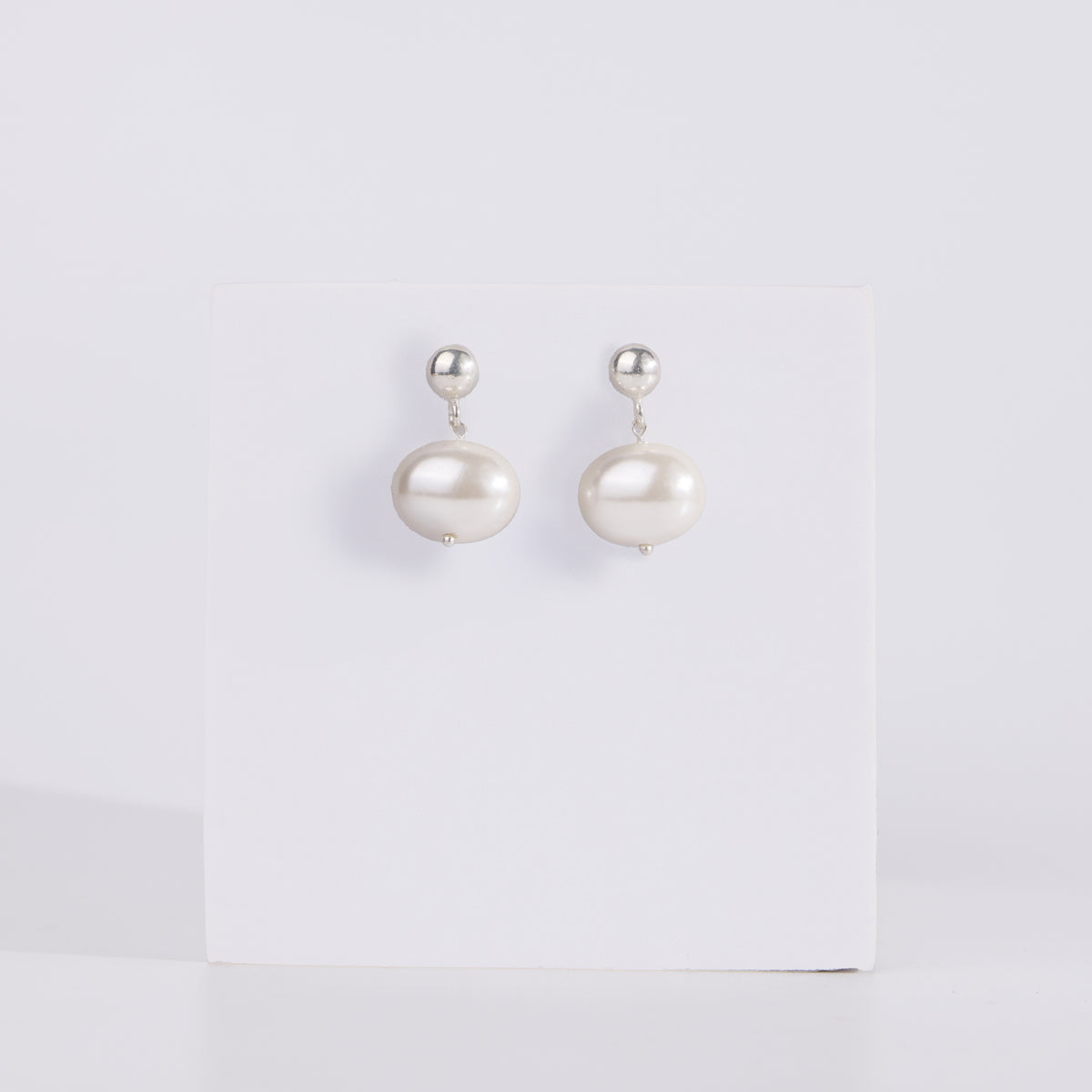 White Pearl Earrings (Project Handmade)
