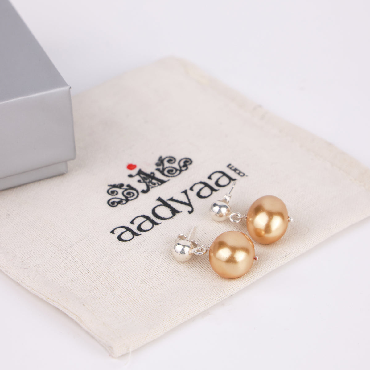 Golden Pearl Earrings (Project Handmade)