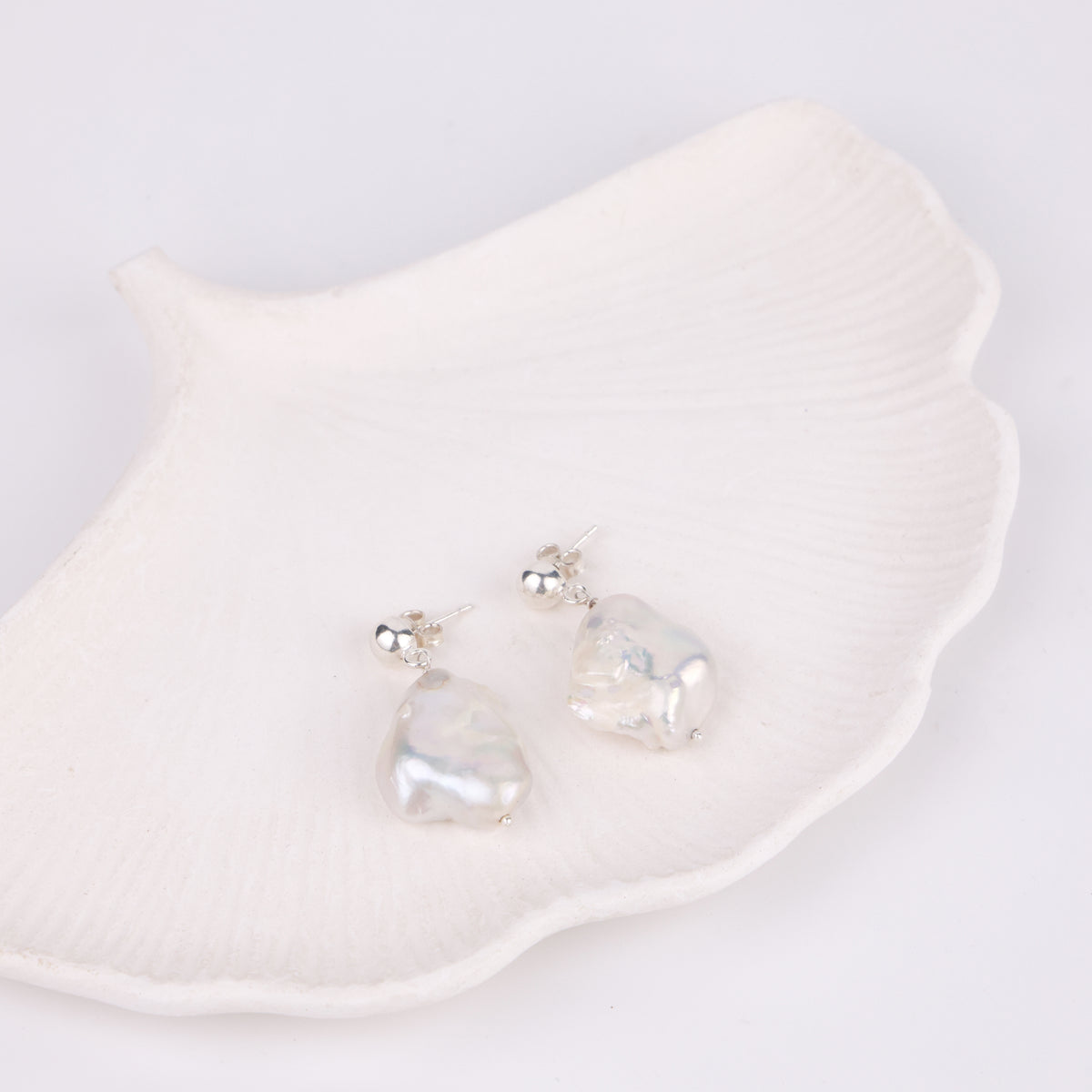 Irregular Freshwater Pearl Drop Earrings (Project Handmade)