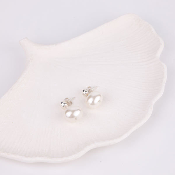 White Pearl Earrings (Project Handmade)