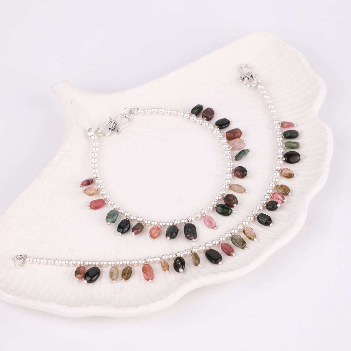 Pearls and Tourmaline Silver Vel (Project Handmade)