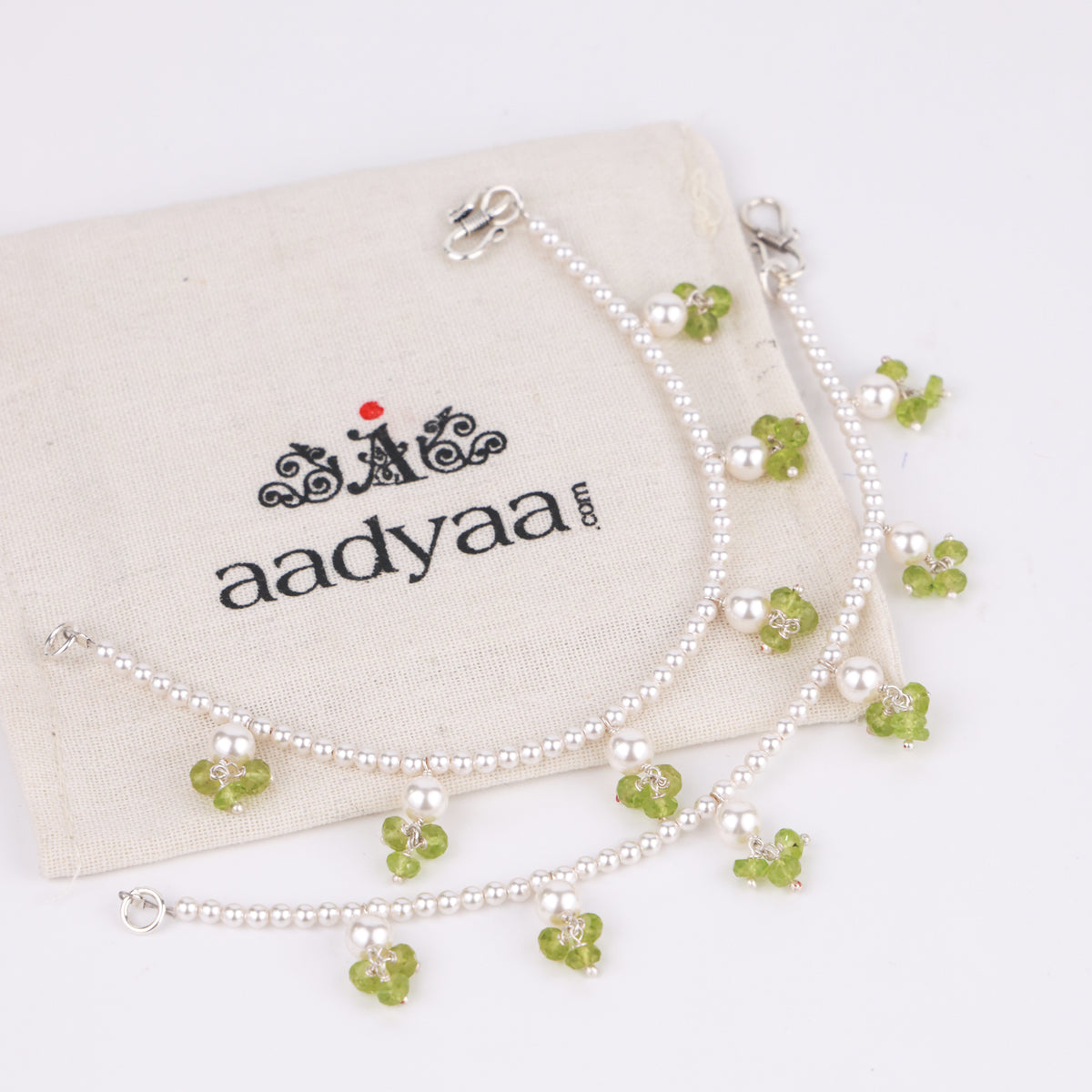 Pearls and Peridot Silver Vel (Project Handmade)