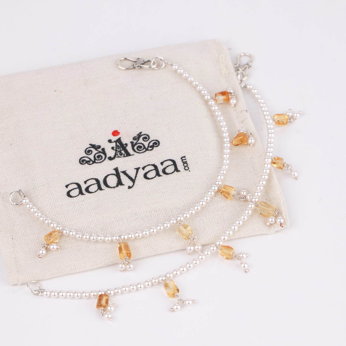 Pearls and Citrine Silver Vel (Project Handmade)