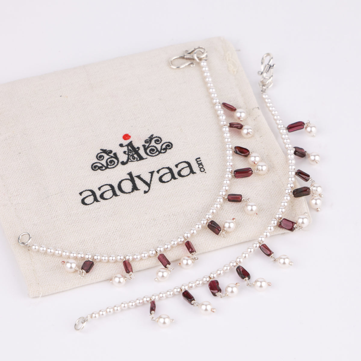Pearls and Garnet Silver Vel (Project Handmade)