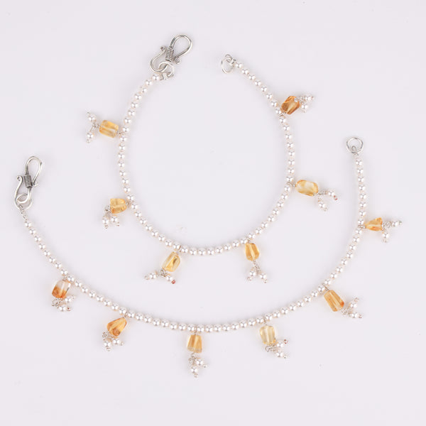 Pearls and Citrine Silver Vel (Project Handmade)