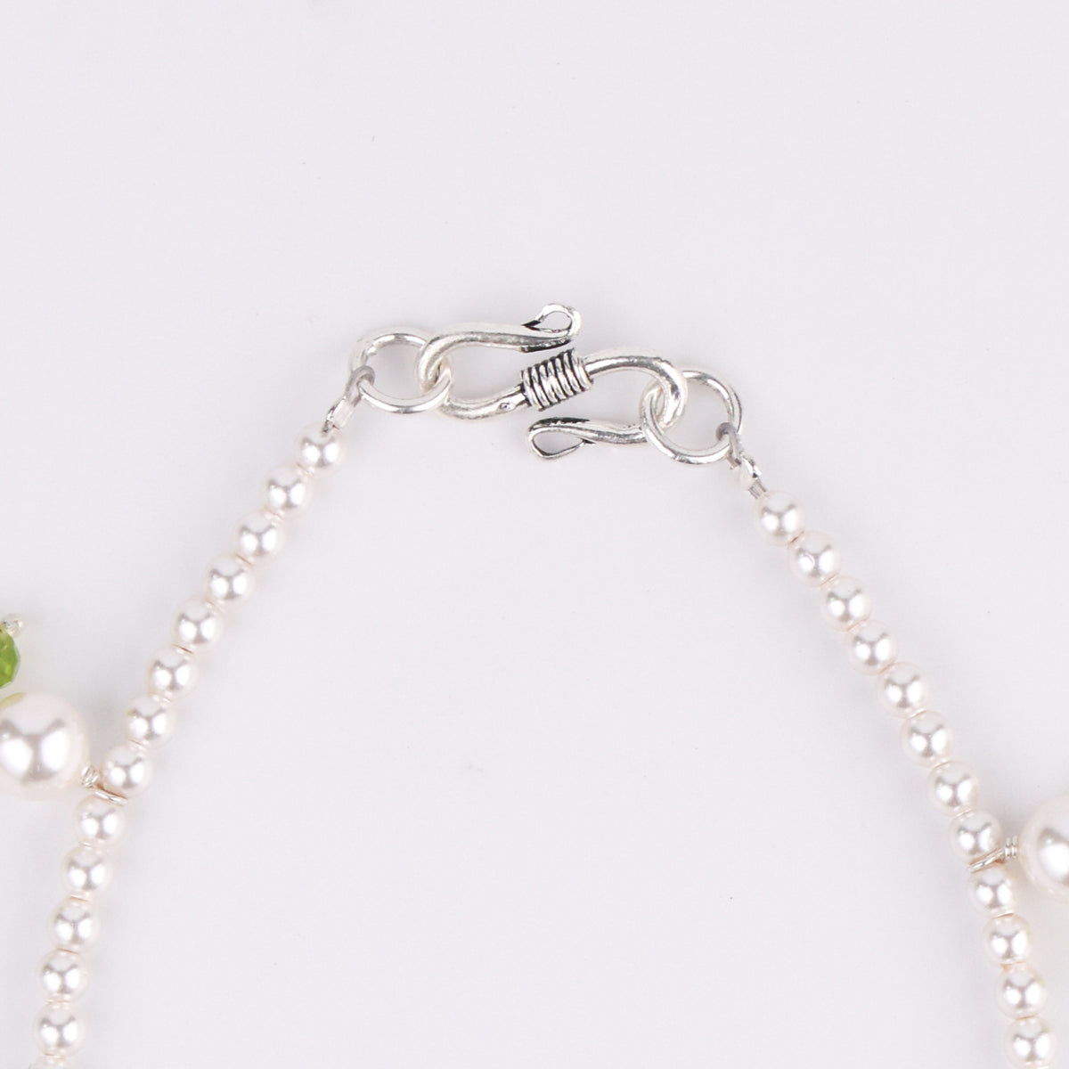 Pearls and Peridot Silver Vel (Project Handmade)