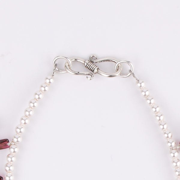 Pearls and Garnet Silver Vel (Project Handmade)