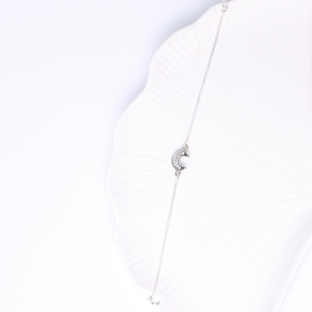 CZ Moon Chain Bracelet