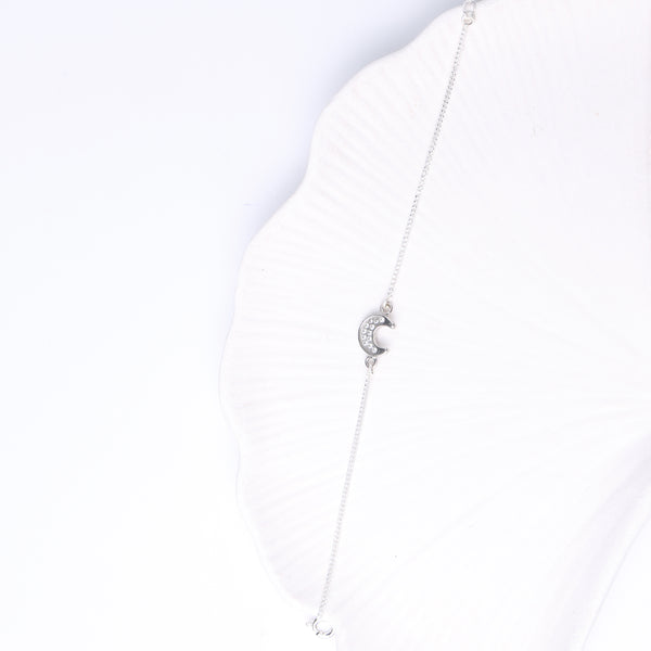 CZ Moon Chain Bracelet