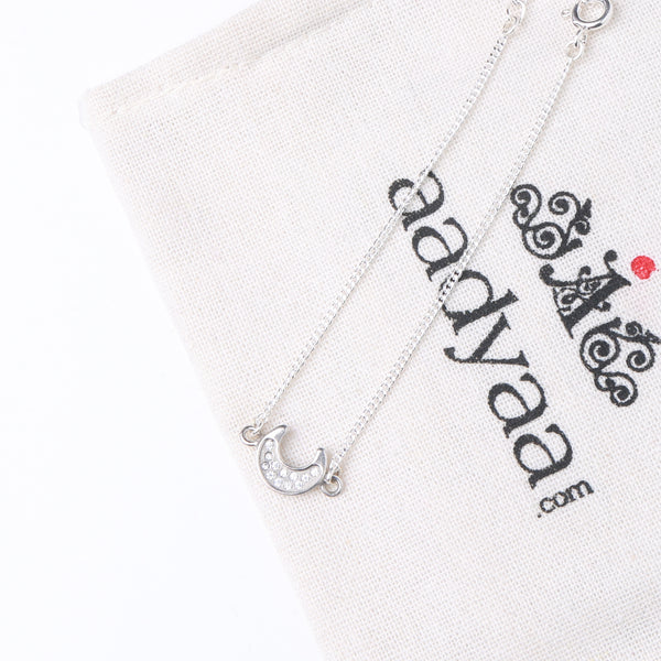 CZ Moon Chain Necklace