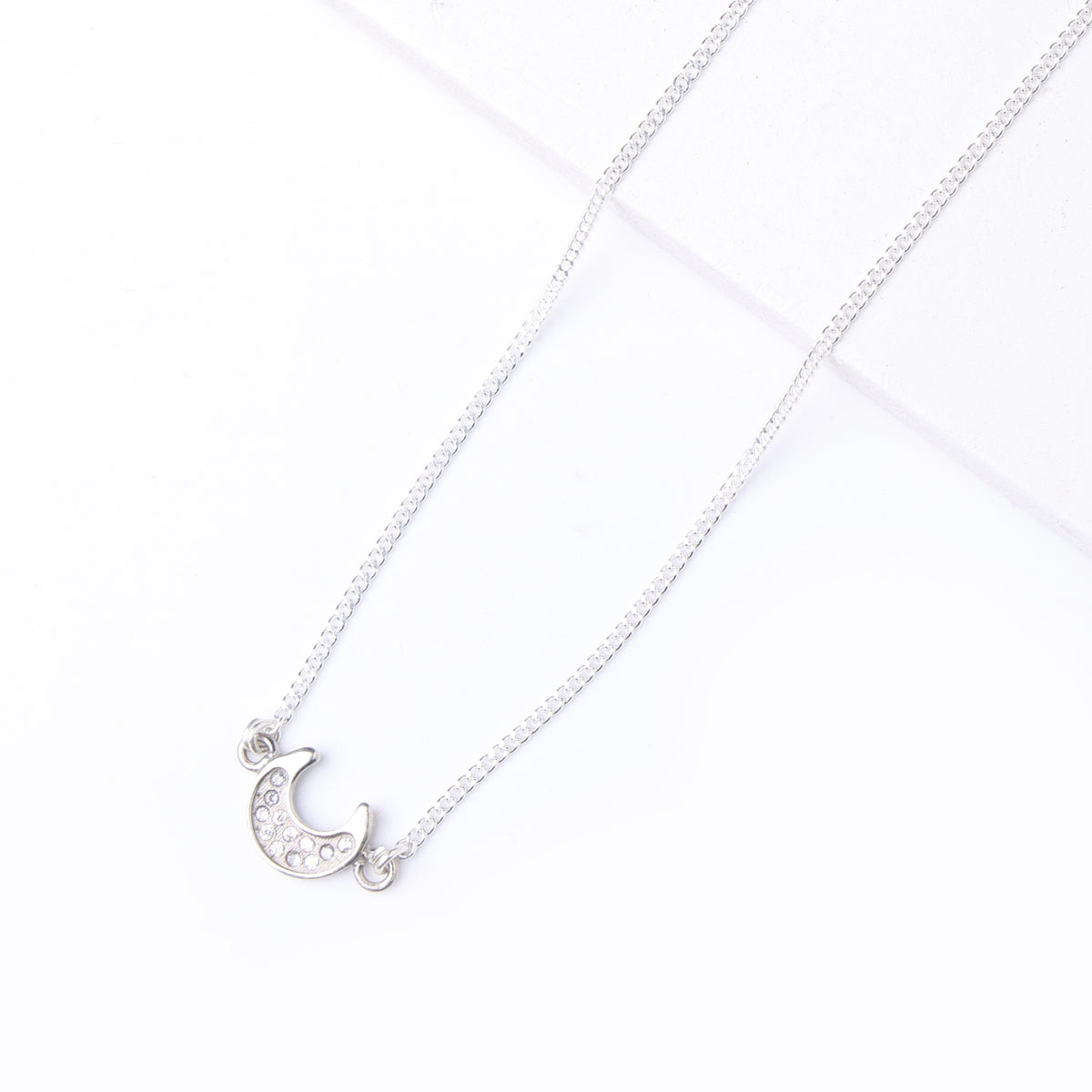 CZ Moon Chain Necklace
