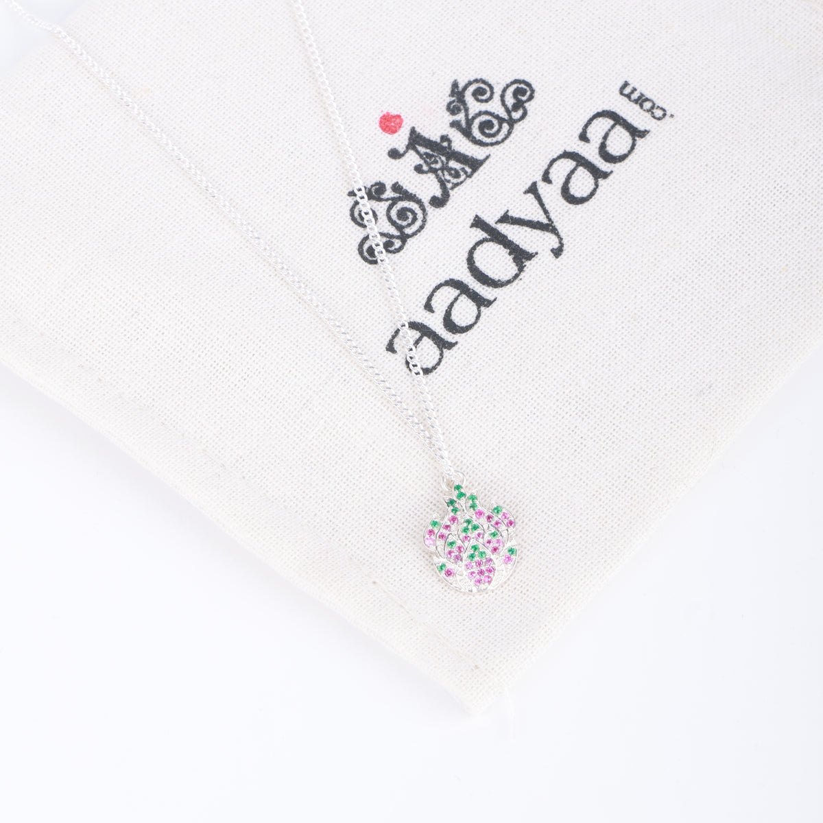 Dragonfruit CZ Fruit-Charm Necklace