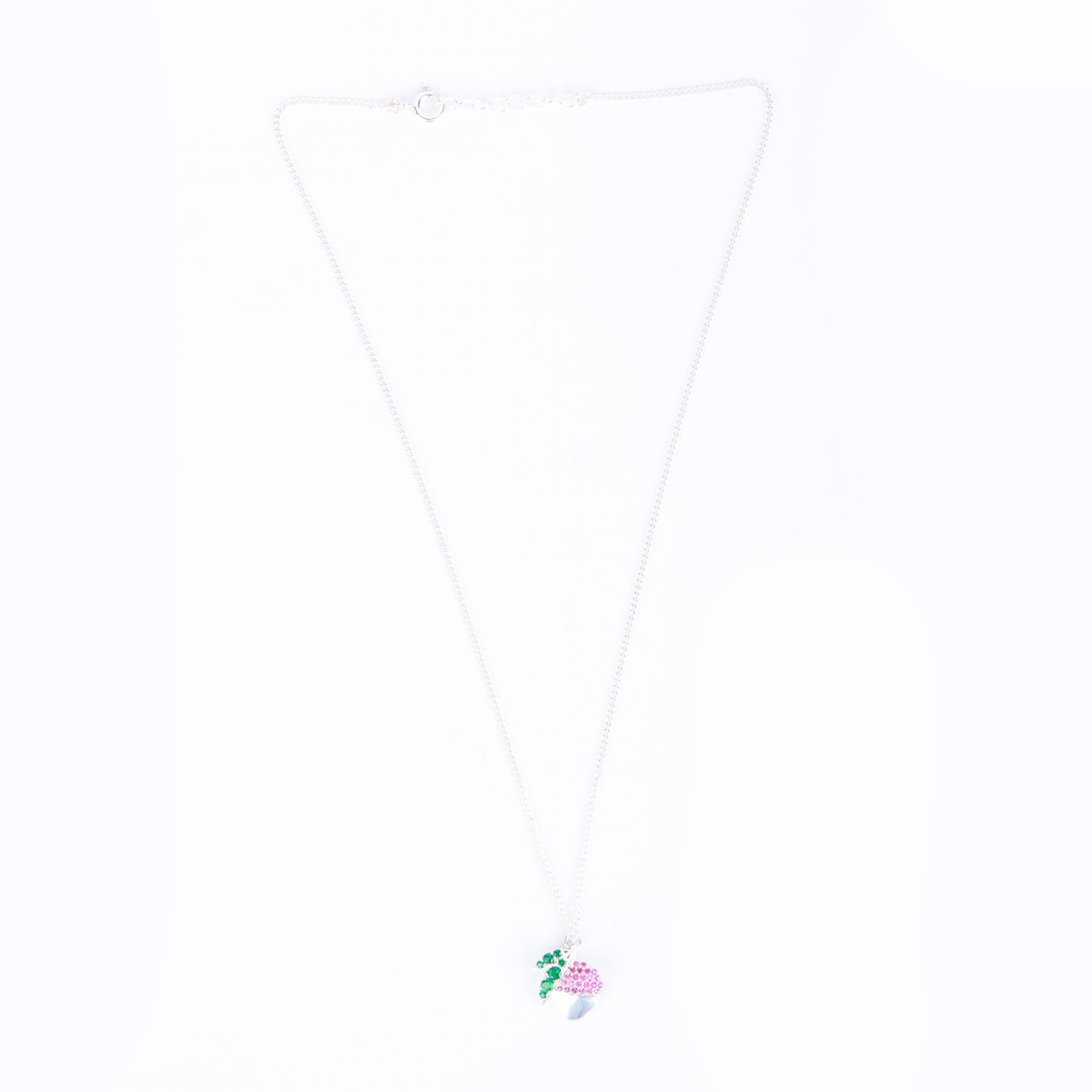 Lychee CZ Fruit-Charm Necklace