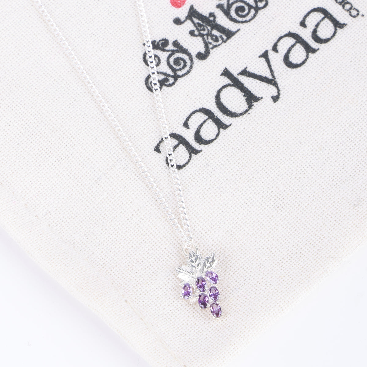 Grape CZ Fruit-Charm Necklace