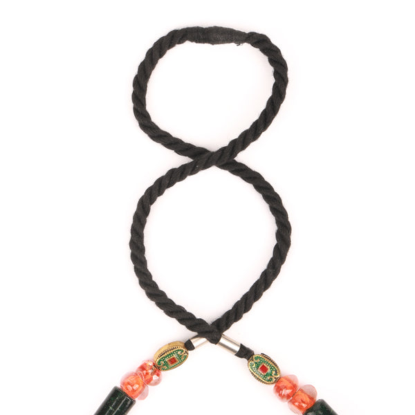 Necklace with Glass Beads & Rudraksha