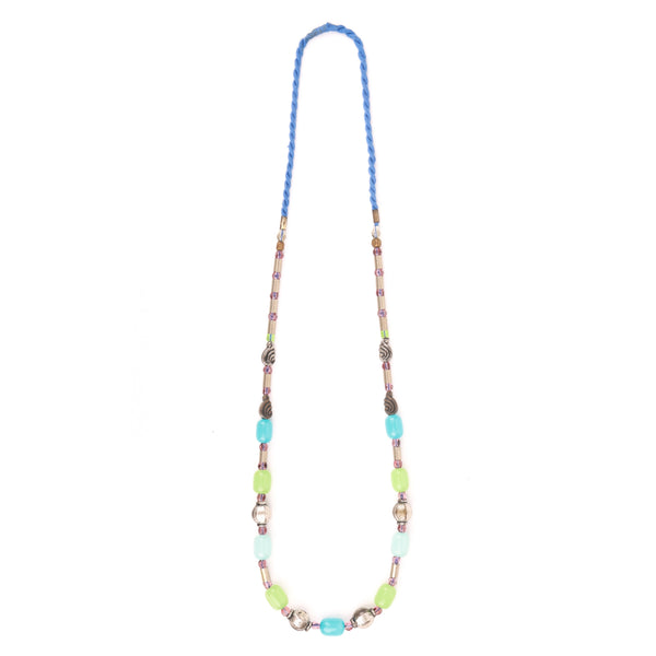Glass Bead & Pipe Necklace