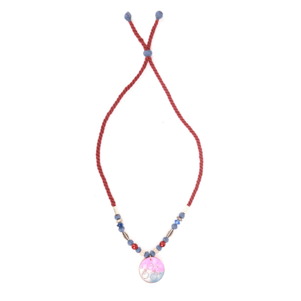 Glass Bead & Pipe Necklace