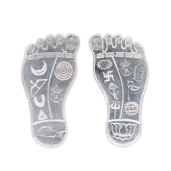 Engraved Silver Lakshmi Paul - Medium (Heavy) | 92.5 Silver