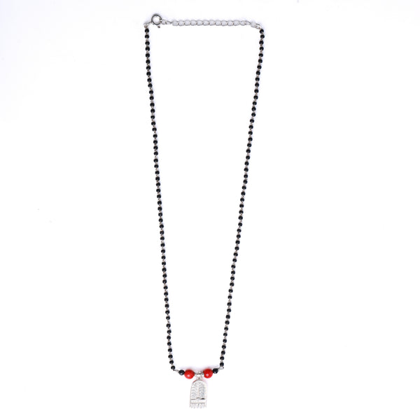 Silver Small Taali Mangalsutra with Corals