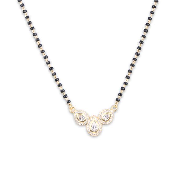 CZ Petal Mangalsutra | 22K Gold-Plated