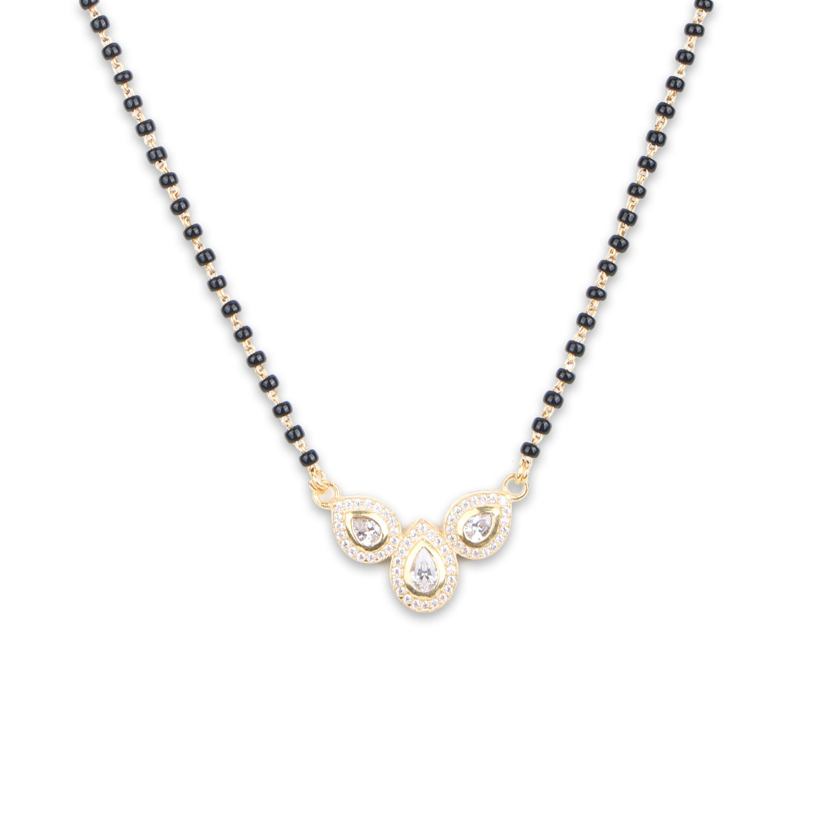 CZ Petal Mangalsutra | 22K Gold-Plated