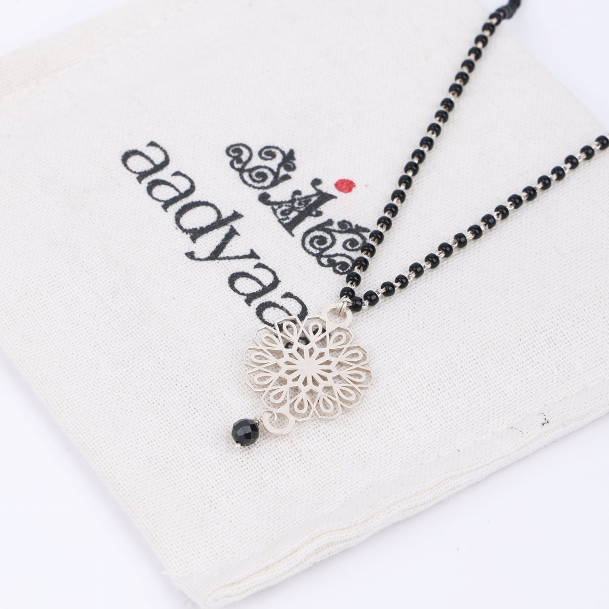 Silver Flower Filigree Mangalsutra