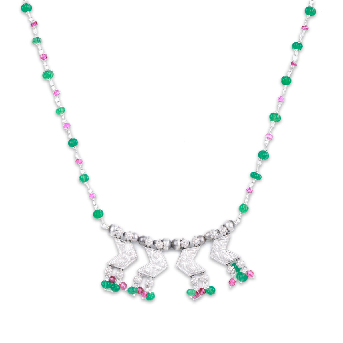 Vajrateek Motif Necklace | 92.5 Silver