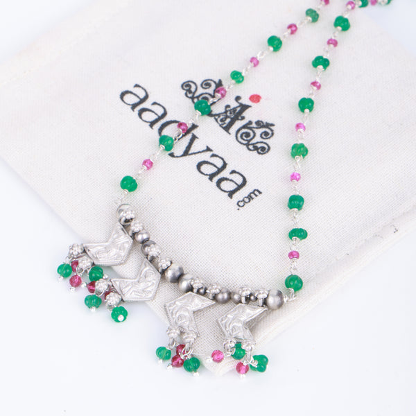 Vajrateek Motif Necklace | 92.5 Silver