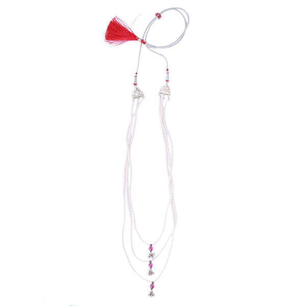 3-Layer Pink Drop Necklace | 92.5 Silver