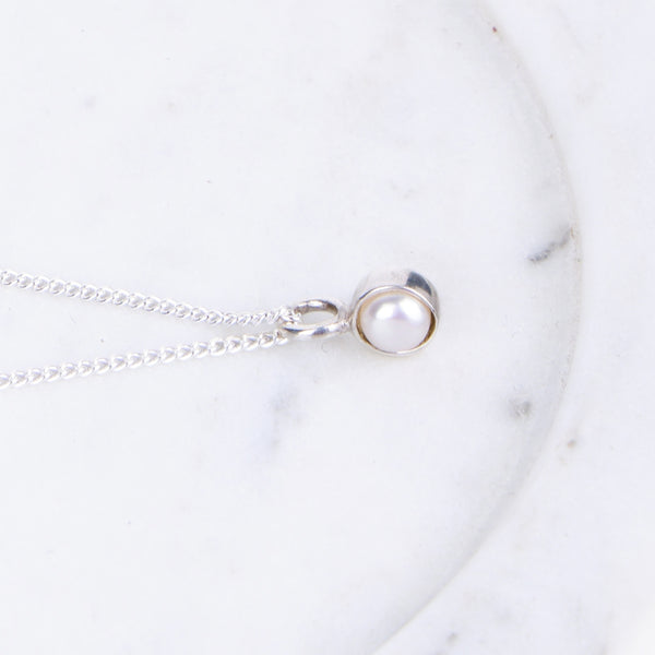 Single Pearl Necklace | 92.5 Silver
