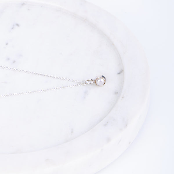 Single Pearl Necklace | 92.5 Silver