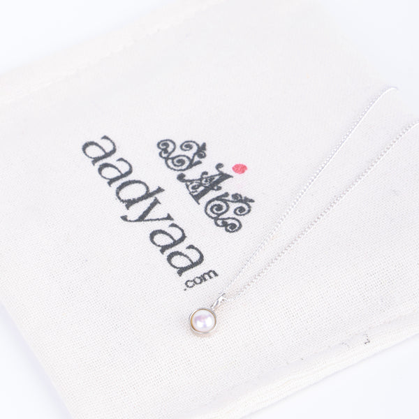 Single Pearl Necklace | 92.5 Silver