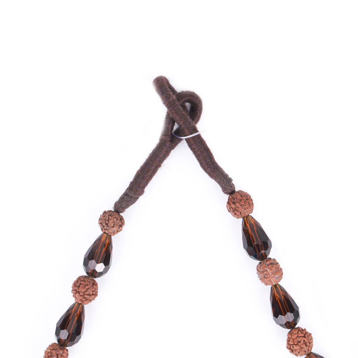 Rudraksha & Glass Bead Necklace