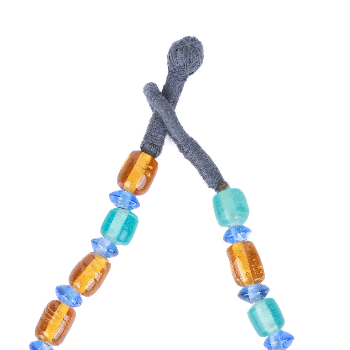 Silver Foil Glass Bead Necklace