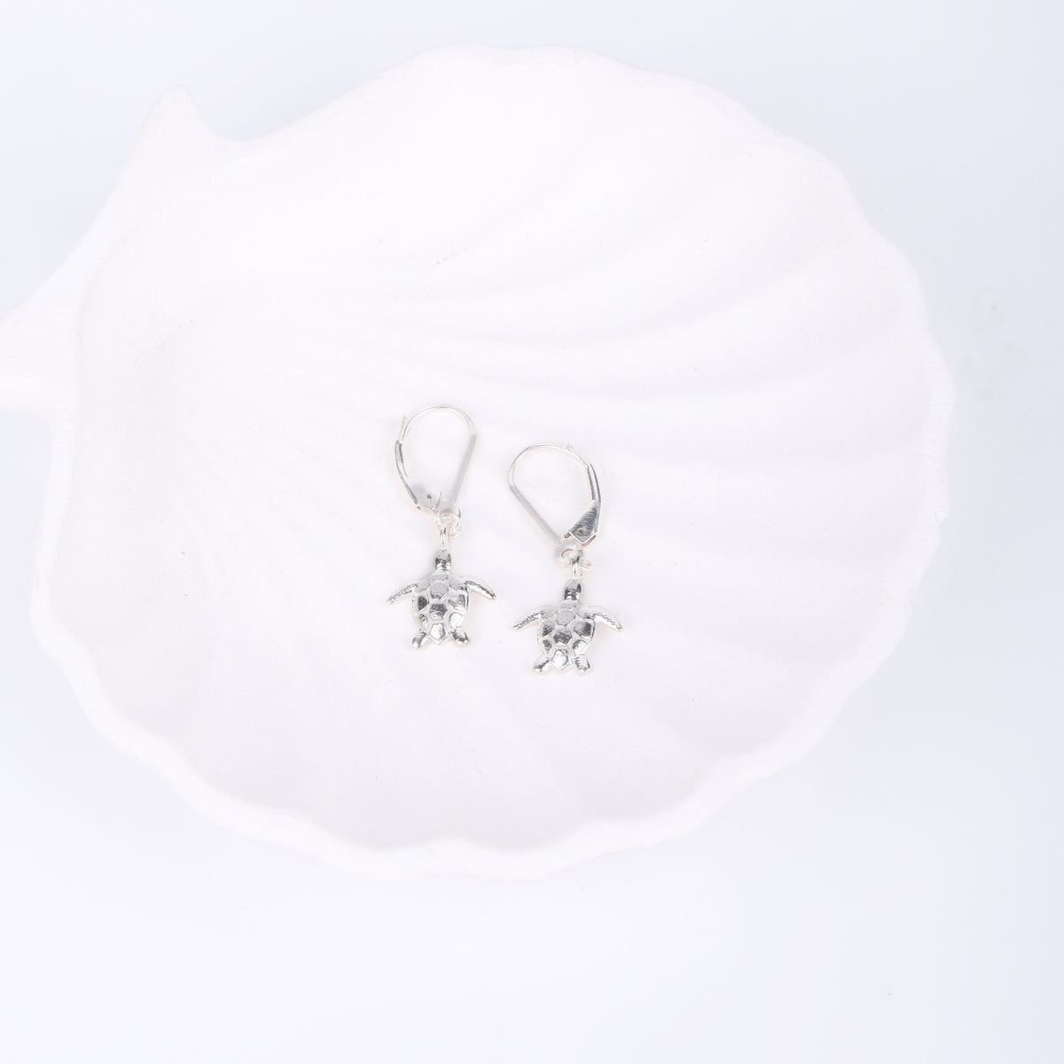 Silver Turtle Earrings